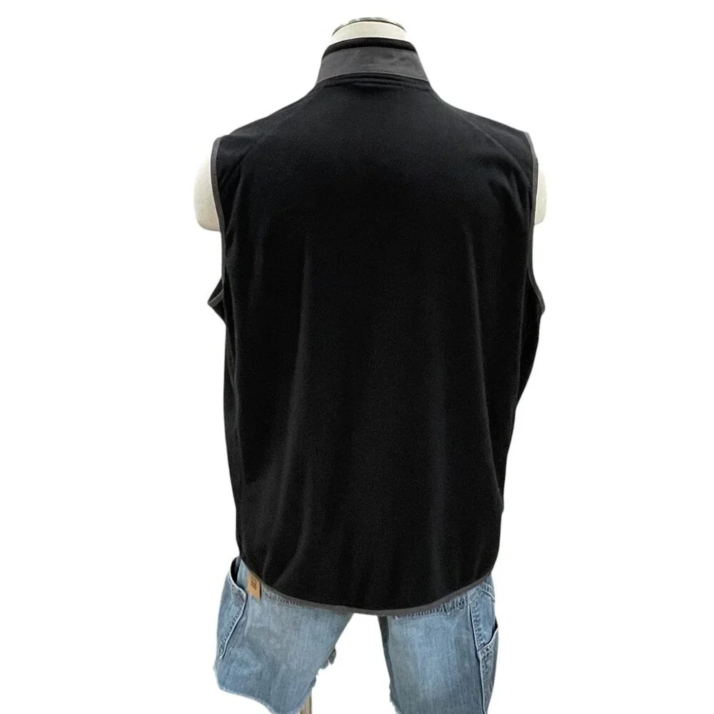 Duluth Trading Mens XL Black Fleece Vest True Grid Outdoor Workwear Hiking Zip - Picture 6 of 13